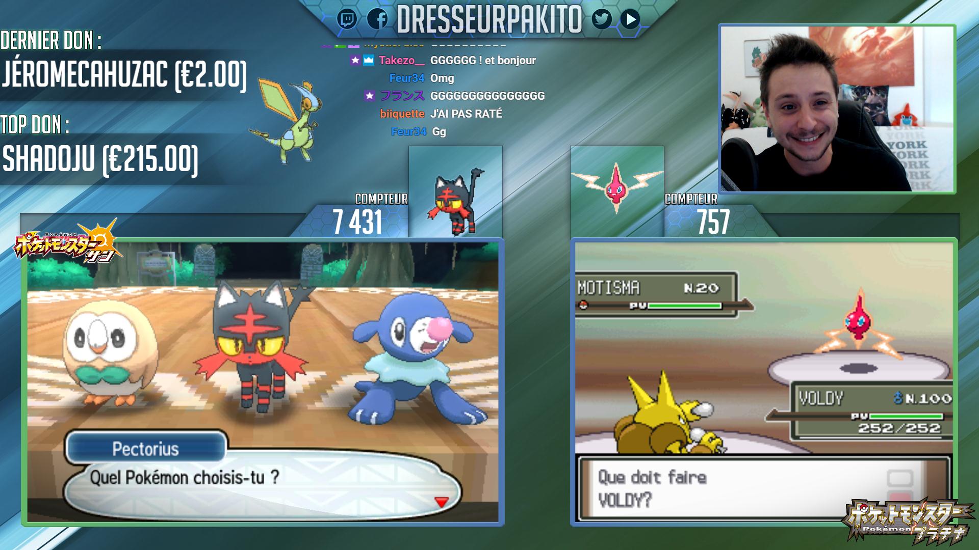 Capture d'écran de Dresseur Pakito sur Twitch